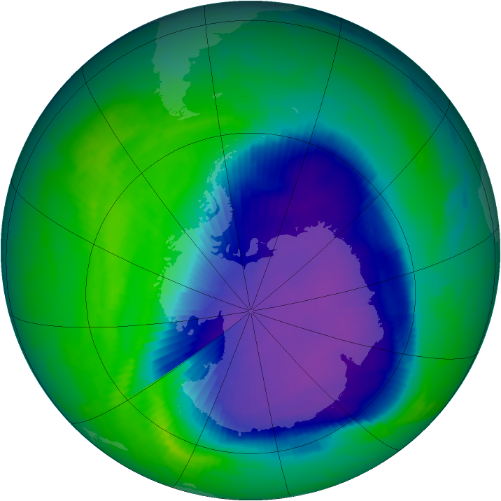 Ozone Map 1997-10-19